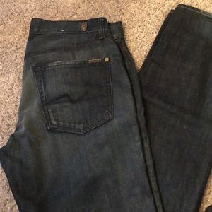 7 for all mankind the straight dark denim jean